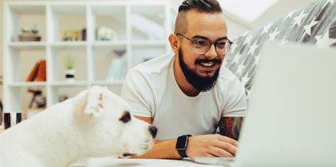 Be Healthy - male on computer