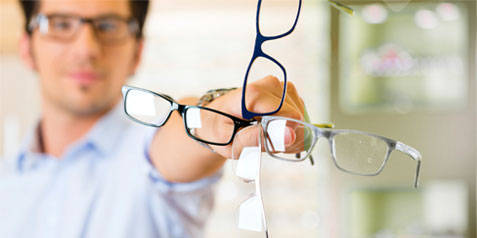 See the savings - male with glasses